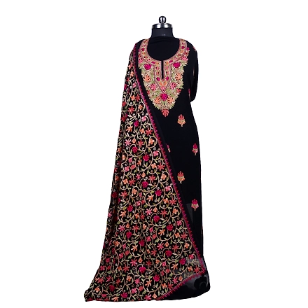 THREADWORK GEORGETTE SALWAR SUITS (#GEORGETTE-BLACK)-11922826