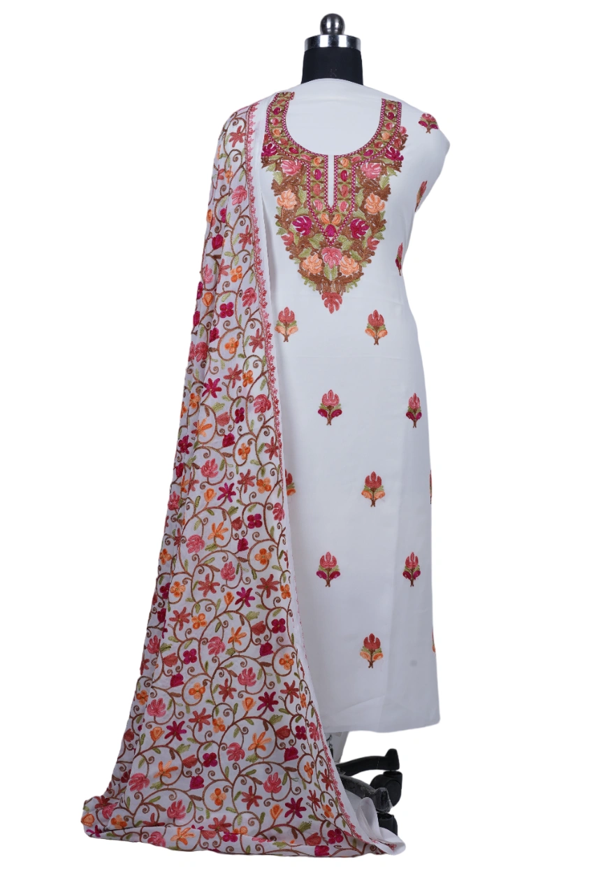 THREADWORK GEORGETTE SALWAR SUITS (#GEORGETTE-WHITE)-11922830