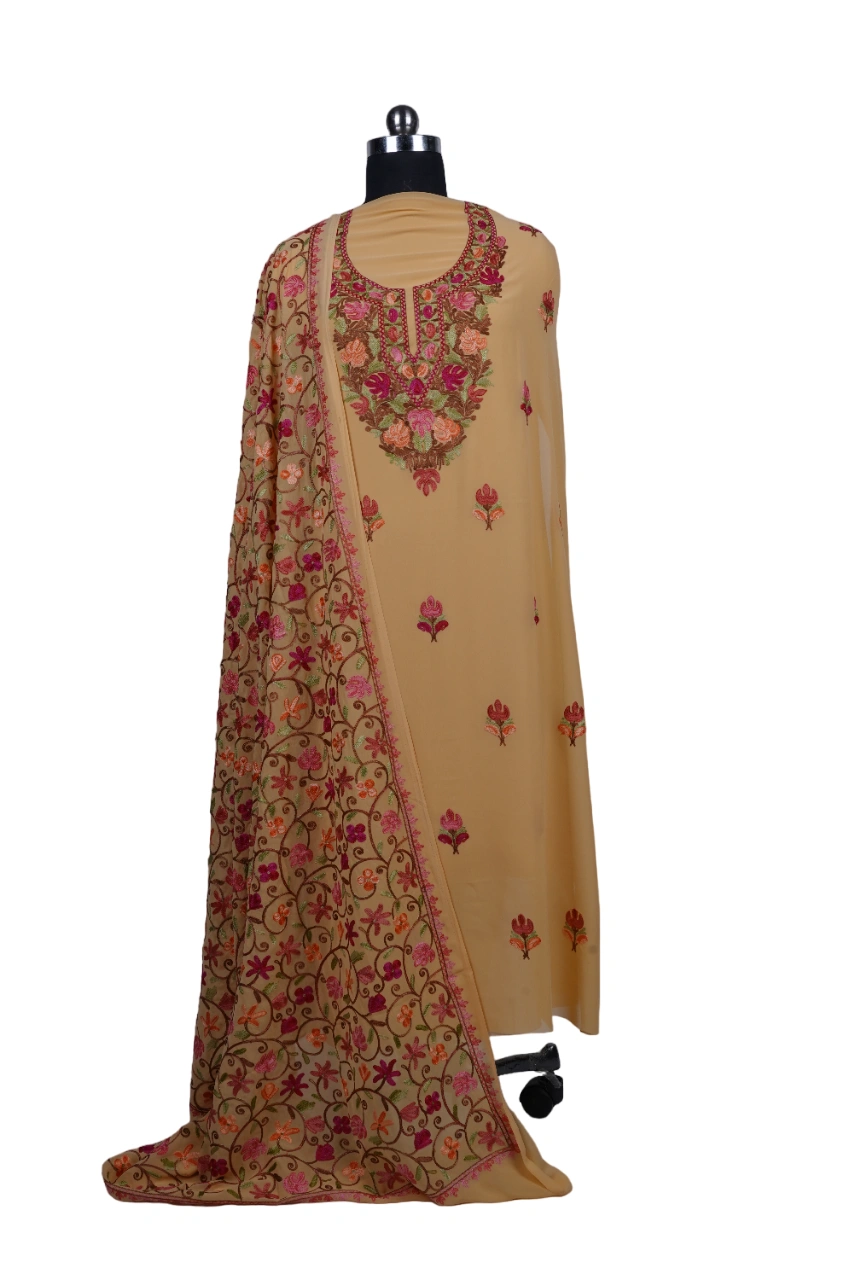 THREADWORK GEORGETTE SALWAR SUITS(#GEORGETTE-MUSTARD)-11922834