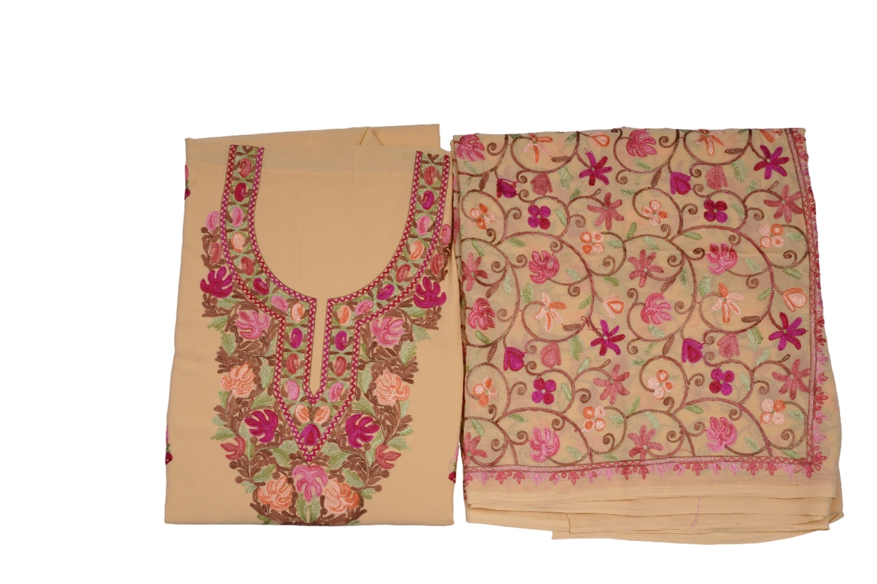 THREADWORK GEORGETTE SALWAR SUITS(#GEORGETTE-MUSTARD)-MUSTARD-2