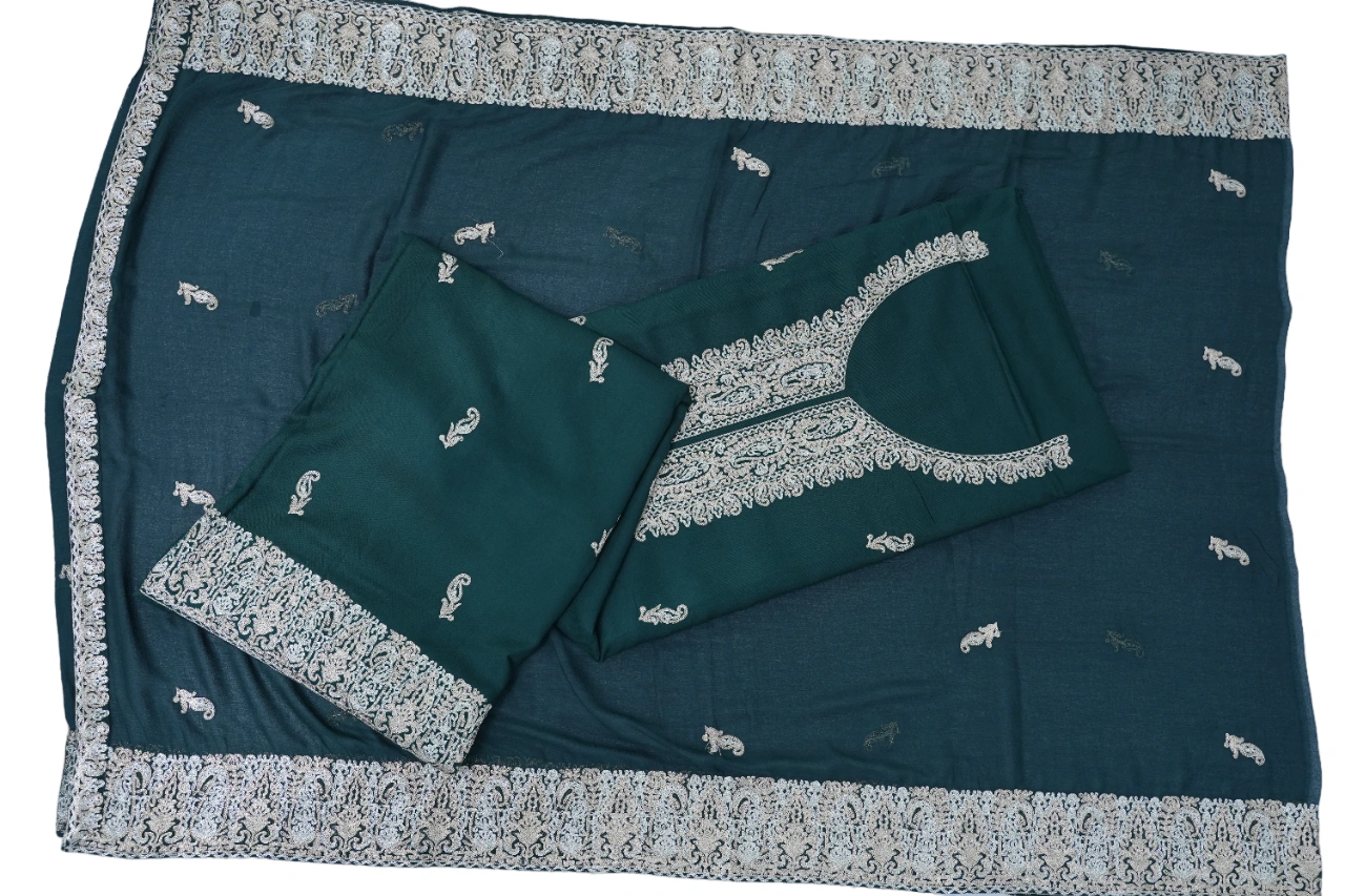 THREADWORK RAYON SALWAR SUITS(# Z302 -GREEN)-GREEN-3