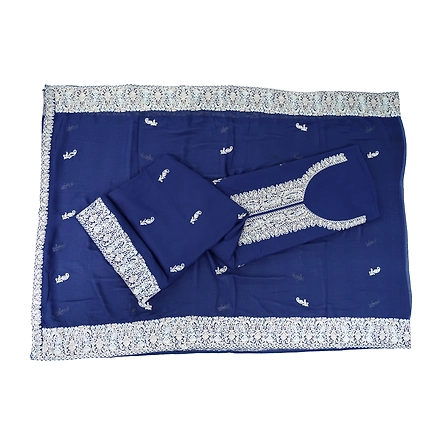 THREADWORK RAYON SALWAR SUITS(# Z302 -NAVY )-BLUE-3