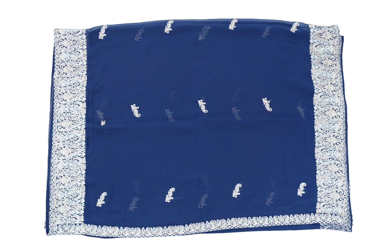 THREADWORK RAYON SALWAR SUITS(# Z302 -NAVY )-BLUE-4