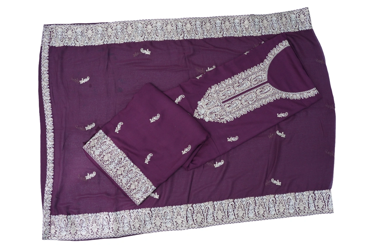 THREADWORK RAYON SALWAR SUITS(# Z302 -MAGENTA)-MARGENTA-3