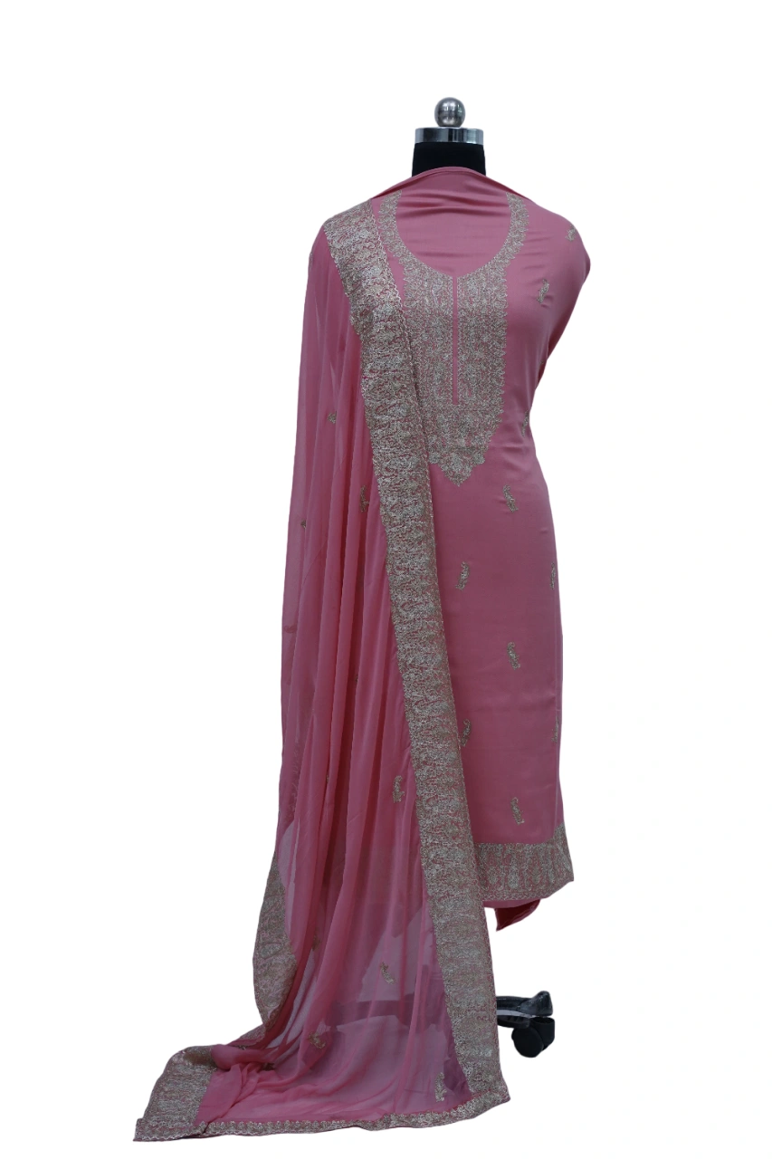 THREADWORK RAYON SALWAR SUITS(# Z302 - PINK)-11922870