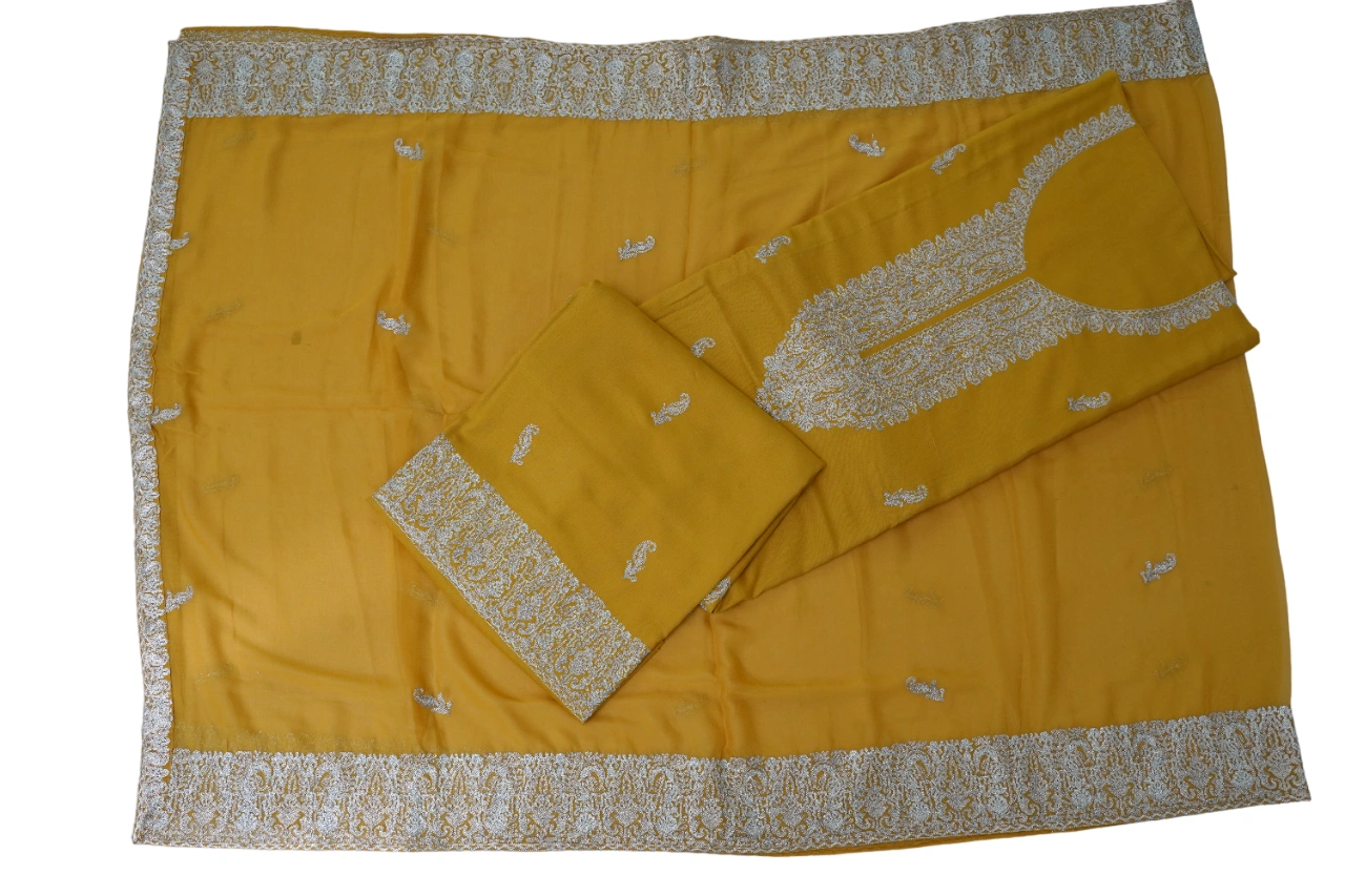 THREADWORK RAYON SALWAR SUITS(# Z302 -MUSTARD)-MUSTARD-3