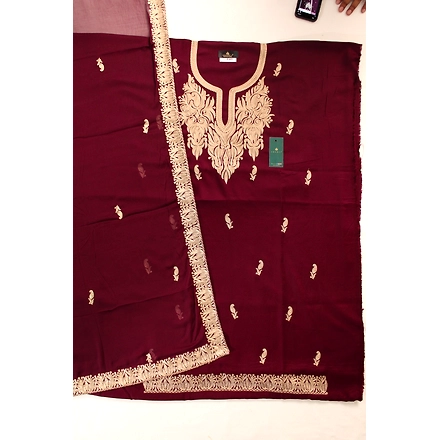 THREADWORK RAYON SALWAR SUITS(# Z301 -MAGENTA)-Magenta-3