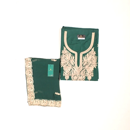 THREADWORK RAYON SALWAR SUITS(# Z301 -GREEN)-GREEN-2
