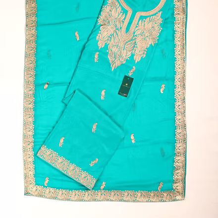 THREADWORK RAYON SALWAR SUITS(# Z301-SEAGREEN)-ZARA302-SEAGREEN