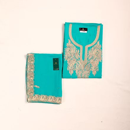 THREADWORK RAYON SALWAR SUITS(# Z301-SEAGREEN)-GREEN-2