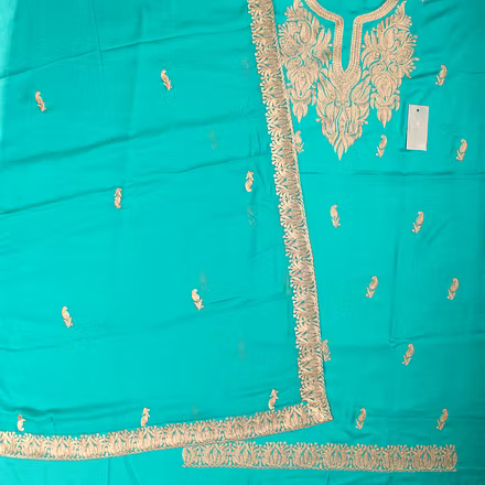 THREADWORK RAYON SALWAR SUITS(# Z301-SEAGREEN)-GREEN-3