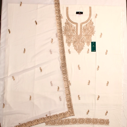 THREADWORK RAYON SALWAR SUITS(# Z301-WHITE)-WHITE-3