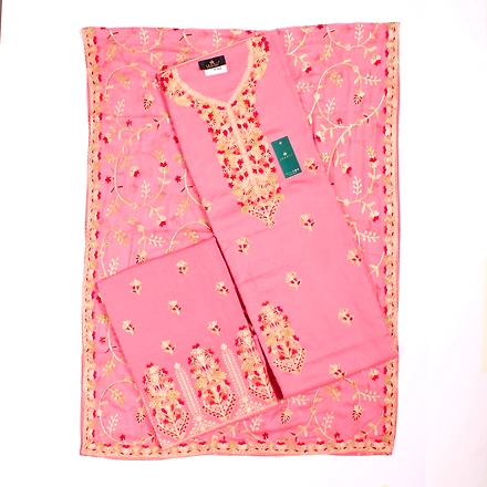 THREADWORK RAYON SALWAR SUITS ( # P102-PINK )-11933588