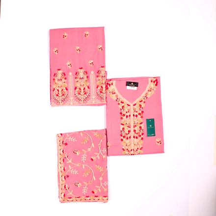 THREADWORK RAYON SALWAR SUITS ( # P102-PINK )-PINK-2