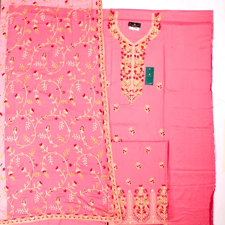 THREADWORK RAYON SALWAR SUITS ( # P102-PINK )-PINK-3