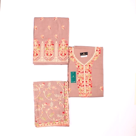THREADWORK RAYON SALWAR SUITS (# P102-BEIGE )-BEIGE-2