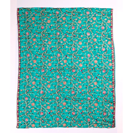 THREADWORK RAYON SALWAR SUITS (#P103-BLUE  )-GREEN-2