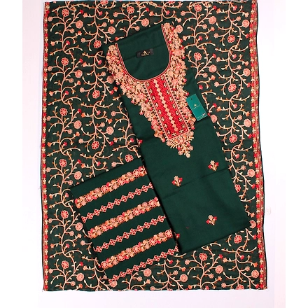 THREADWORK RAYON SALWAR SUITS (#P103-GREEN)-P103-GREEN