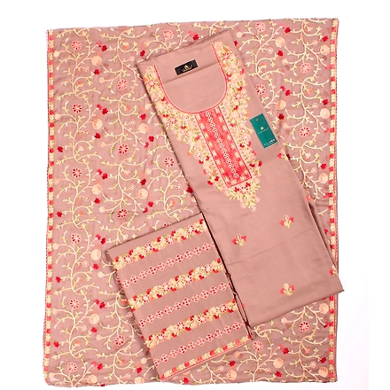 THREADWORK RAYON SALWAR SUITS (#P103-BEIGE )-P103-BEIGE