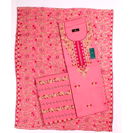 THREADWORK RAYON SALWAR SUITS (#P103-PINK )-P103-PINK