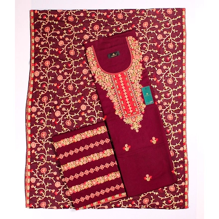 THREADWORK RAYON SALWAR SUITS (#P103-MAGENTA  )-P103-MAGENTA