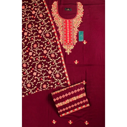 THREADWORK RAYON SALWAR SUITS (#P103-MAGENTA  )-MAGENTA-2