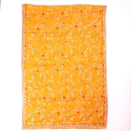THREADWORK RAYON SALWAR SUITS (#P102-MUSTARD)-MUSTARD-1