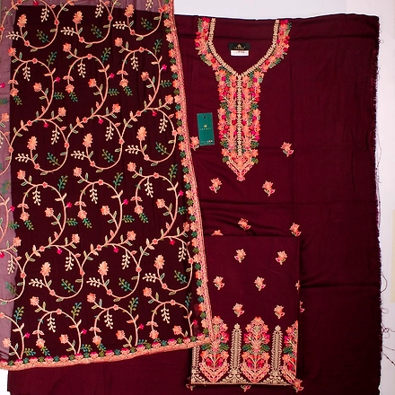 THREADWORK RAYON SALWAR SUITS (#P102-MAGENTA)-MAGENTA-2