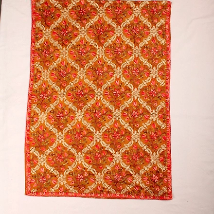 THREADWORK RAYON SALWAR SUITS (#N202-MUSTARD )-MUSTARD-1