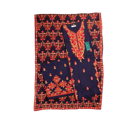 THREADWORK RAYON SALWAR SUITS ( # P101-NAVY )-11940326