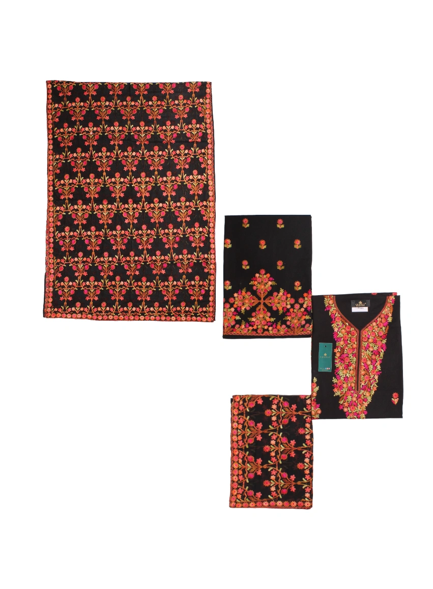 THREADWORK RAYON SALWAR SUITS (# P101-BLACK)-11941890