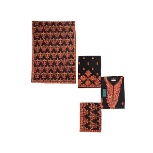 THREADWORK RAYON SALWAR SUITS (# P101-BLACK)