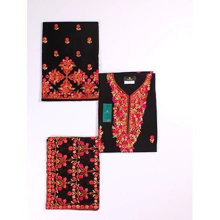 THREADWORK RAYON SALWAR SUITS (# P101-BLACK)-BLACK-3