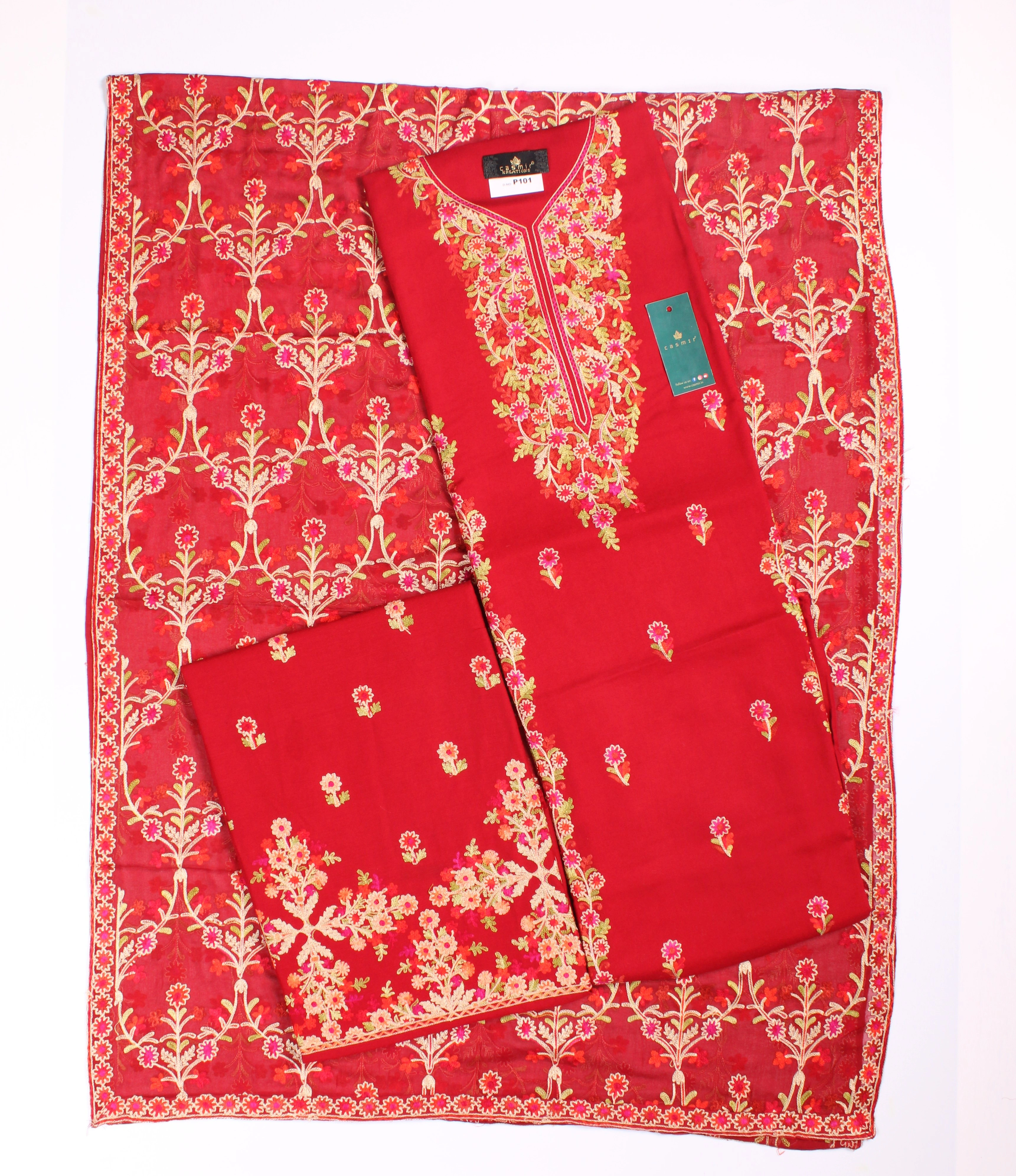 THREADWORK RAYON SALWAR SUITS ( # P101- MAROON )-11941896