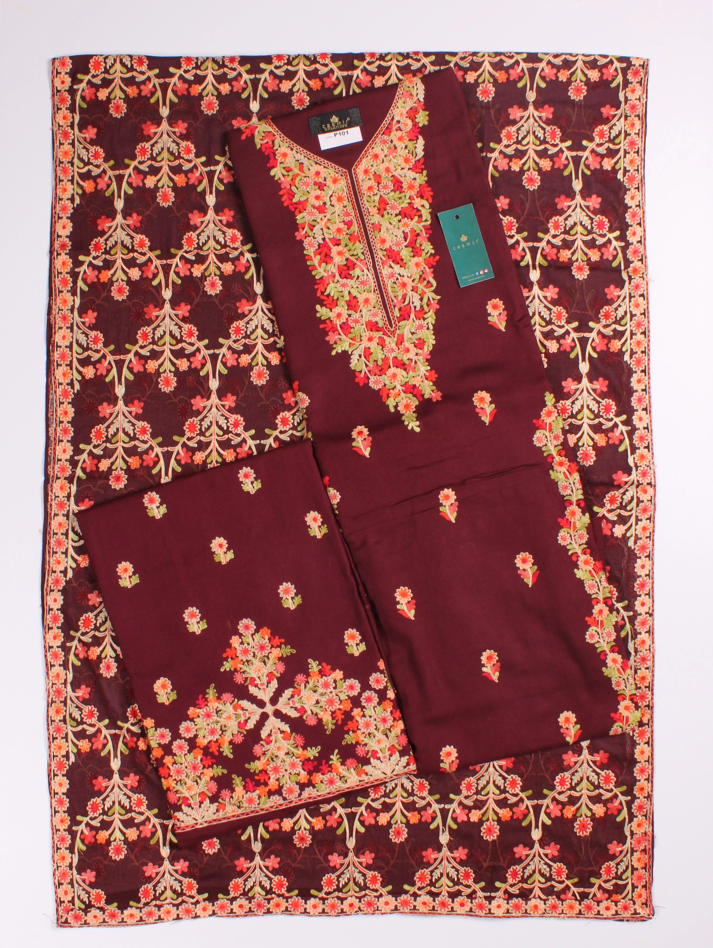 THREADWORK RAYON SALWAR SUITS ( # P101-MAGENTA )-11941898