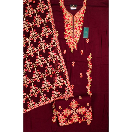 THREADWORK RAYON SALWAR SUITS ( # P101-MAGENTA )-MAGENTA-2