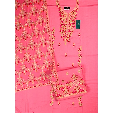 THREADWORK RAYON SALWAR SUITS ( # P101- PINK )-PINK-2