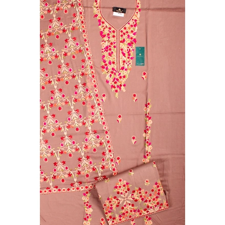 THREADWORK RAYON SALWAR SUITS (#P101-BEIGE )-BEIGE-3