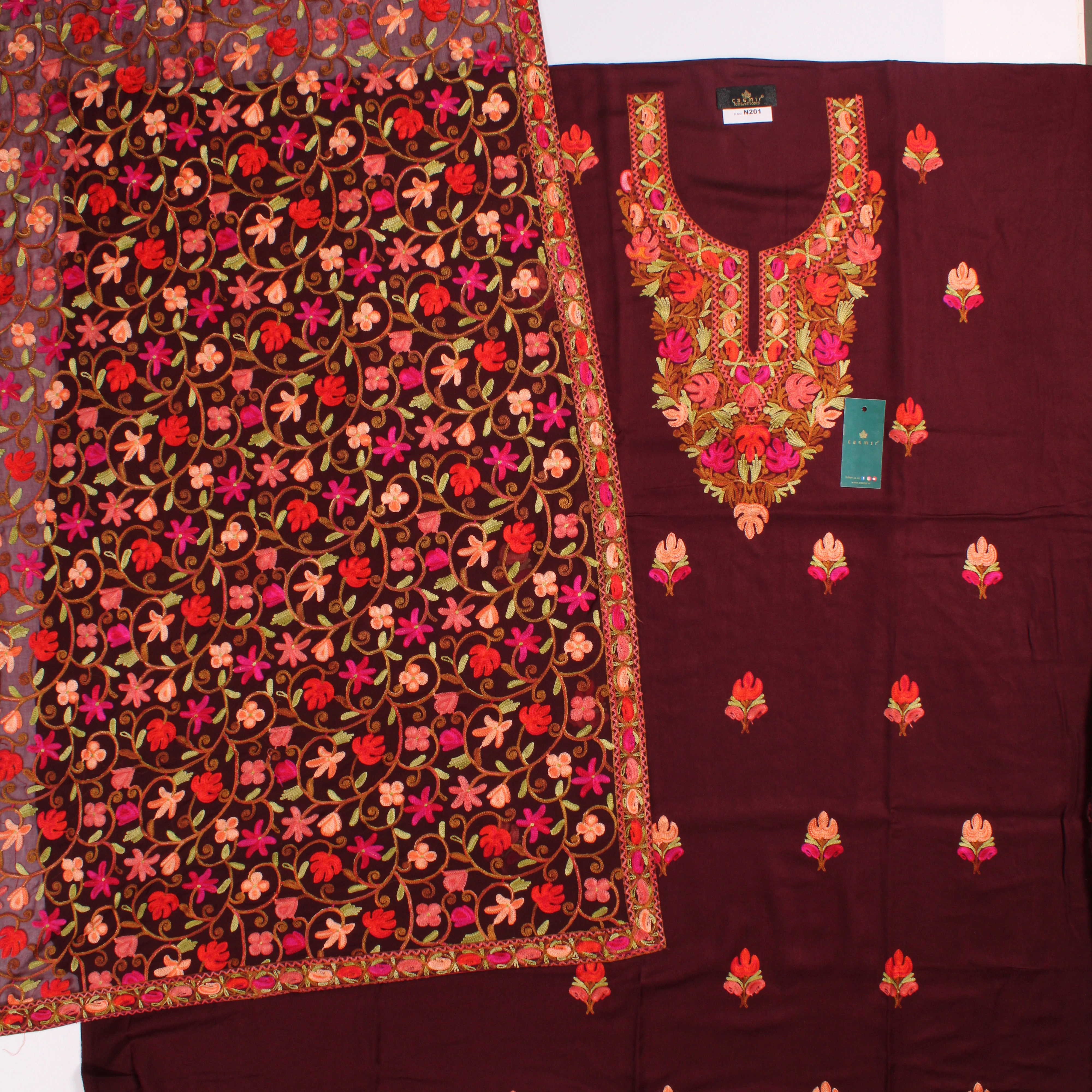 THREADWORK RAYON SALWAR SUITS (#N201-MAGENTA )-MAGENTA-1