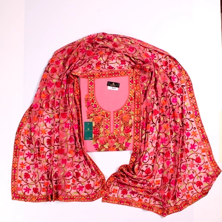 THREADWORK RAYON SALWAR SUITS (#N201-PINK )-PINK-2