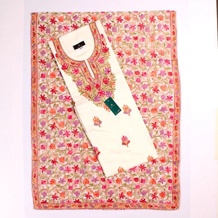 THREADWORK RAYON SALWAR SUITS (#N201-WHITE)-11942036