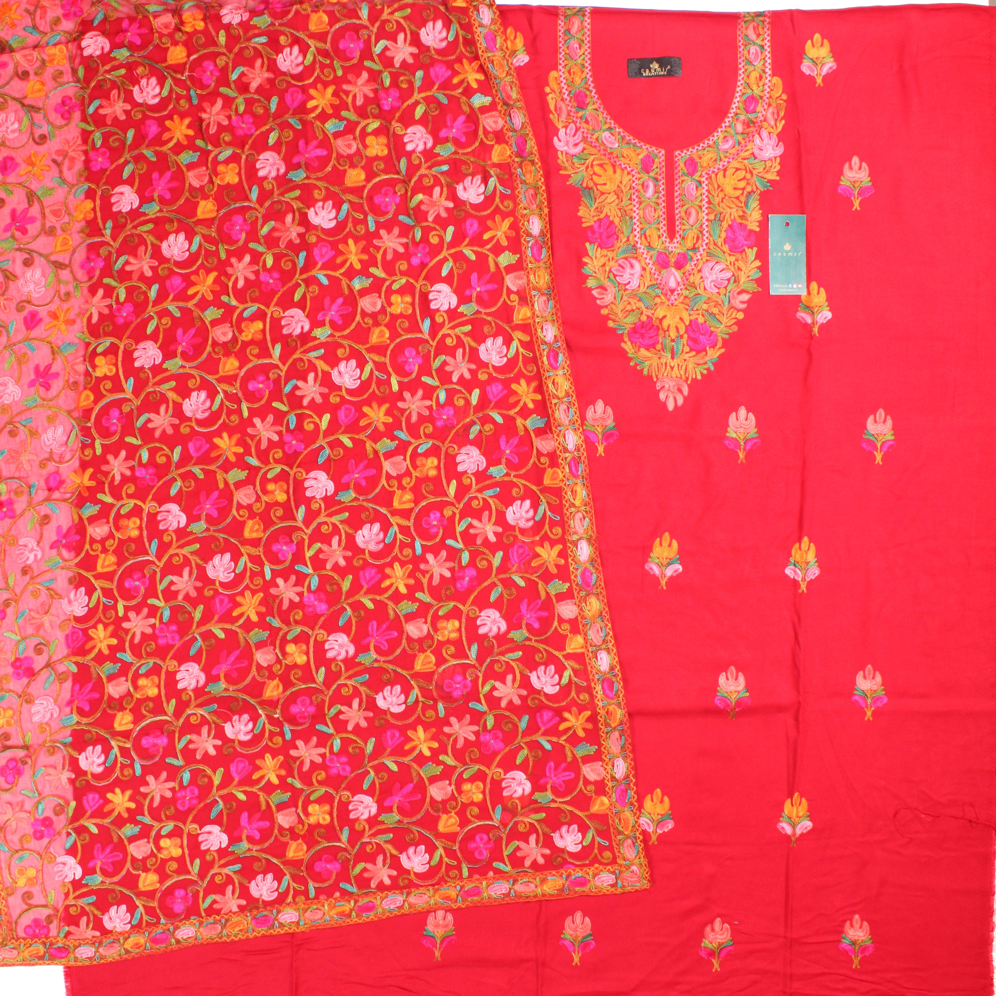 THREADWORK RAYON SALWAR SUITS (#N201-MAROON)-MEHROON-2