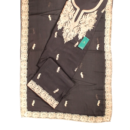 THREADWORK RAYON SALWAR SUITS(# Z301 -BLACK)-ZARA302-BLACK
