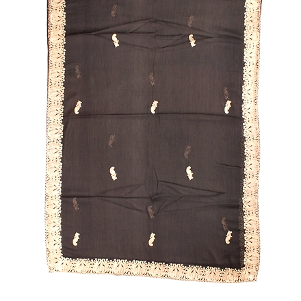 THREADWORK RAYON SALWAR SUITS(# Z301 -BLACK)-BLACK-2