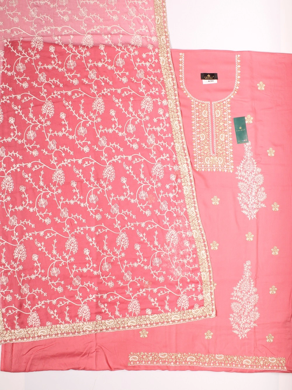 THREADWORK RAYON SALWAR SUITS (#N204-PINK)-PINK-2