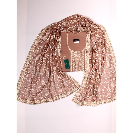 THREADWORK RAYON SALWAR SUITS (#N204- BEIGE)-BEIGE-1