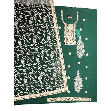 THREADWORK RAYON SALWAR SUITS (#N204- GREEN)-GREEN-2