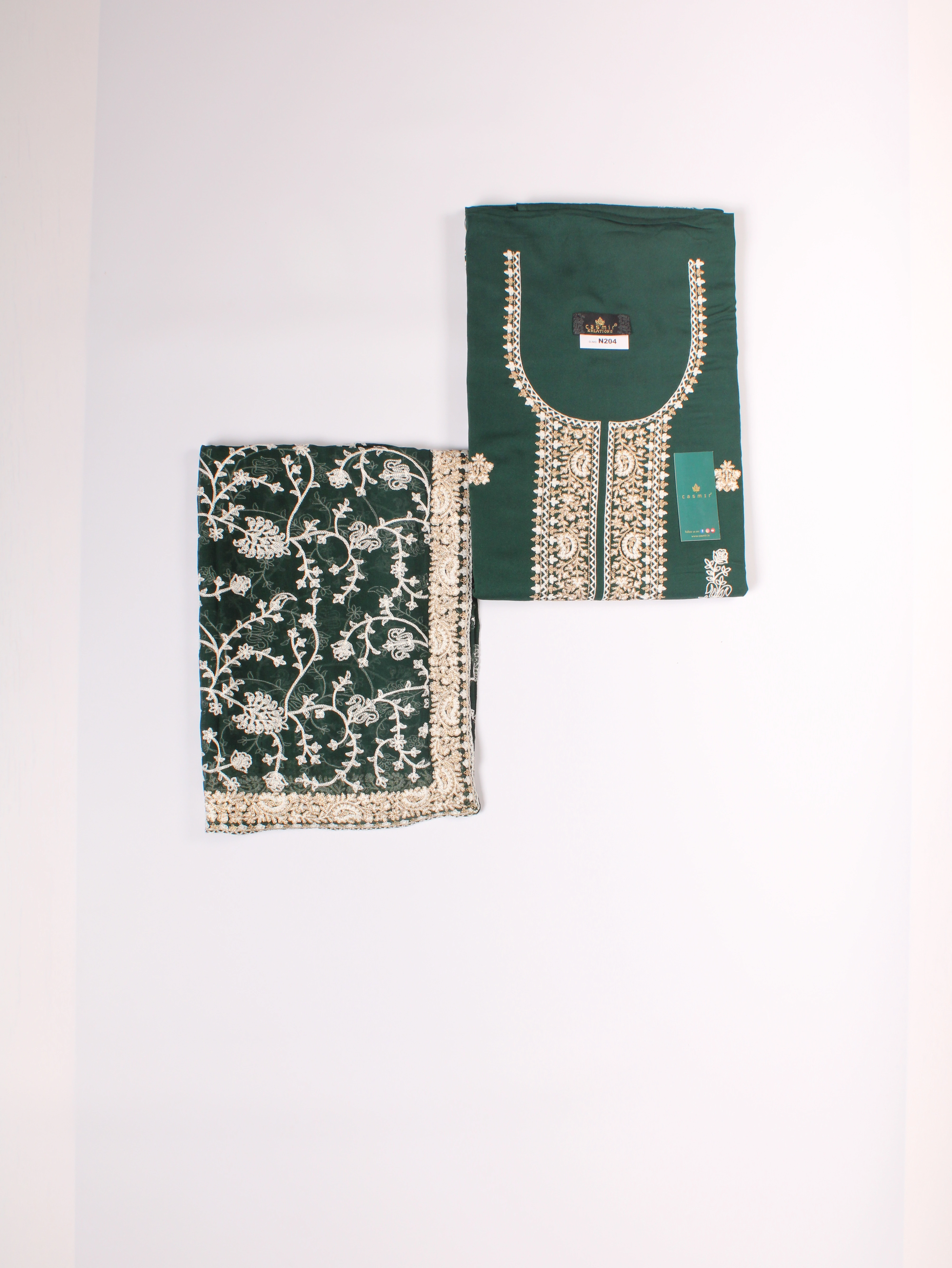 THREADWORK RAYON SALWAR SUITS (#N204- GREEN)-GREEN-3