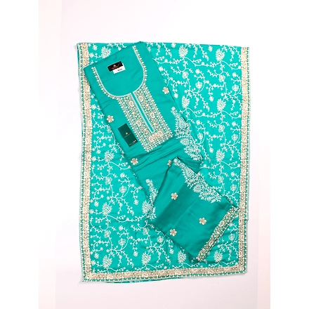 THREADWORK RAYON SALWAR SUITS (#N204-BLUE)-11946808