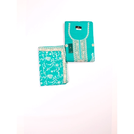 THREADWORK RAYON SALWAR SUITS (#N204-BLUE)-BLUE-3